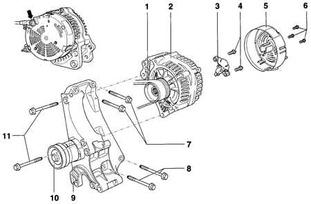  Снятие и установка генератора Volkswagen Golf IV