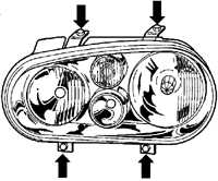  Устройства внешнего освещения Volkswagen Golf IV