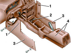  Снятие и установка центральной консоли Audi 100