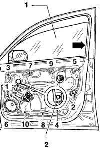  Стекло двери Volkswagen Passat B5