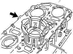 Установка поршня при помощи специального инструмента VW3278