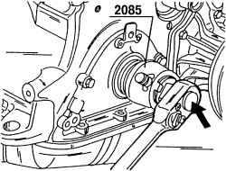 Снятие переднего сальника коленчатого вала с помощью съемника 2085
