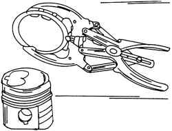 Снятие или установка поршневых колец
