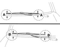  Снятие и установка, проверка и регулировка конечного положения рычагов стеклоочистителя Audi A3
