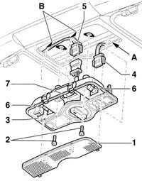  Снятие и установка выключателей и ламп Audi A3