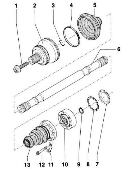Шрус пассат б3 схема