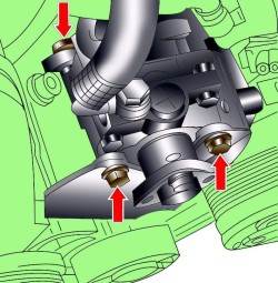 Расположение болтов крепления насоса усилителя рулевого управления