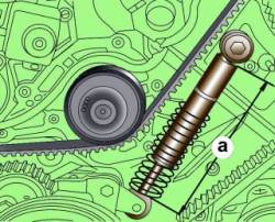 Измерение длины амортизатора зубчатого ремня