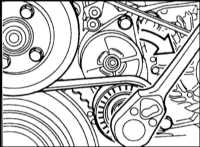  Снятие, установка и натяжение клинового ремня BMW 5 (E39)