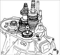  Разборка, проверка и сборка пятой/ задней передачи и задней крышки BF DOHC Kia Sephia