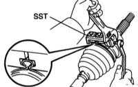  Снятие, разборка, сборка и установка передних приводных валов Lexus RX300