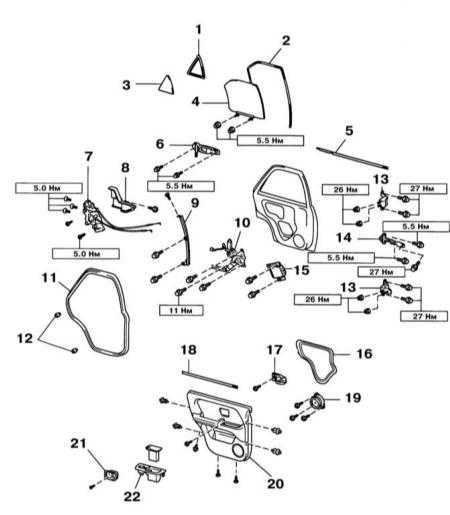  Снятие, установка, разборка и сборка задней двери и её компонентов Lexus RX300