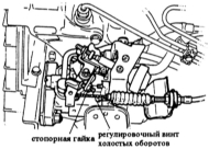  Проверка/регулировка числа оборотов холостого хода Mazda 323