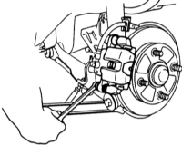  Снятие и установка колодок заднего дискового тормоза Mazda 323