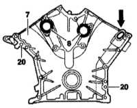  Снятие и установка крышки цепи привода ГРМ Mercedes-Benz W140