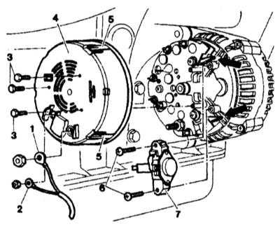  Детали установки генератора Mercedes-Benz W140