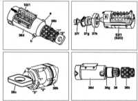  Снятие и установка блокировочного цилиндра (модели до 31.08.95 г.   вып.) Mercedes-Benz W140