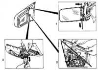  Снятие и установка наружных зеркал заднего вида Mercedes-Benz W140