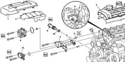  Снятие и установка компонентов привода ГРМ Mercedes-Benz W163