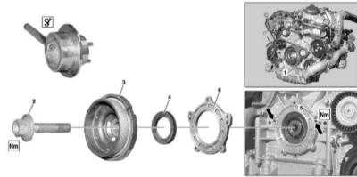  Замена переднего сальника коленчатого вала Mercedes-Benz W163