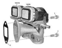  Снятие и установка охладителя EGR, - дизельные модели Mercedes-Benz W163