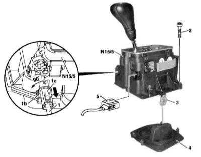  Снятие и установка селекторного модуля Mercedes-Benz W163