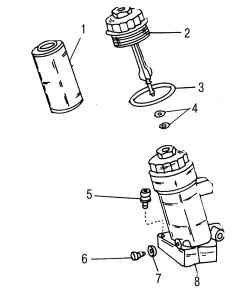 Детали масляного фильтра (двигатель 2,9 л)