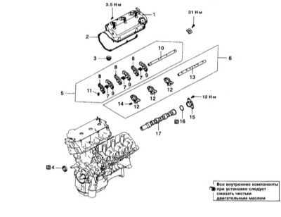  Снятие и установка распределительных валов и толкателей привода   клапанов Mitsubishi Galant