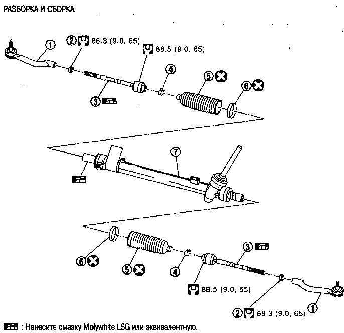 Рулевая рейка ниссан кашкай j10 схема