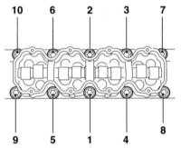  Снятие и установка головки цилиндров Opel Corsa