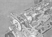  Снятие и установка распределительного вала(ов) и компонентов привода   клапанов Opel Astra