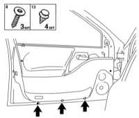  Снятие и установка панелей внутренней отделки салона Opel Astra