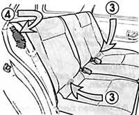 Задние сиденья Peugeot 405