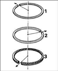  Осмотр и сборка сборок поршней/шатунов Renault Megane
