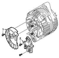  Замена блока выпрямителя напряжения и щёток генератора Saab 95