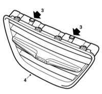  Снятие и установка декоративных решёток радиатора Saab 95