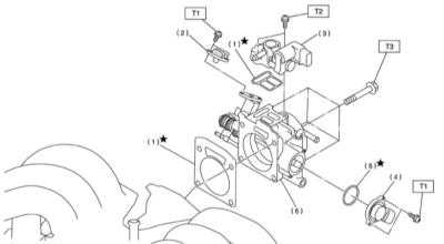  Снятие и установка корпуса дросселя Subaru Legacy Outback
