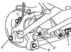 Болт крепления троса стояночной тормозной системы, внешние болты рычага подвески и болт рычага