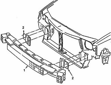  Передний бампер Daewoo Nexia