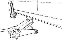 Место установки домкрата для поднятия боковой стороны автомобиля