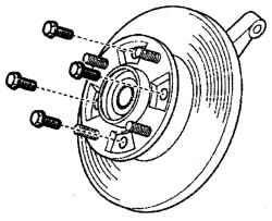 Расположение болтов крепления ступицы колеса