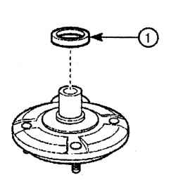 Снятие сальника (1) со ступицы