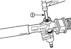 Снятие шестерни (1) с подшипника рулевого механизма